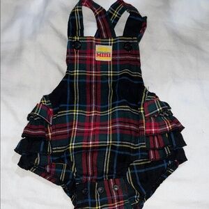 Harajuku Mini Plaid Baby Romper with Ruffle Details Babygirl Size 6M